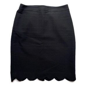 Talbots Petite Scalloped Pencil Skirt 2P